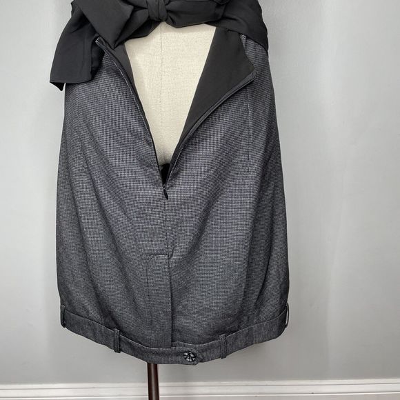 Halter Dress Womens 3 Gray Houndstooth Waitress Pants Dress Unique Career Office - Picture 12 of 12